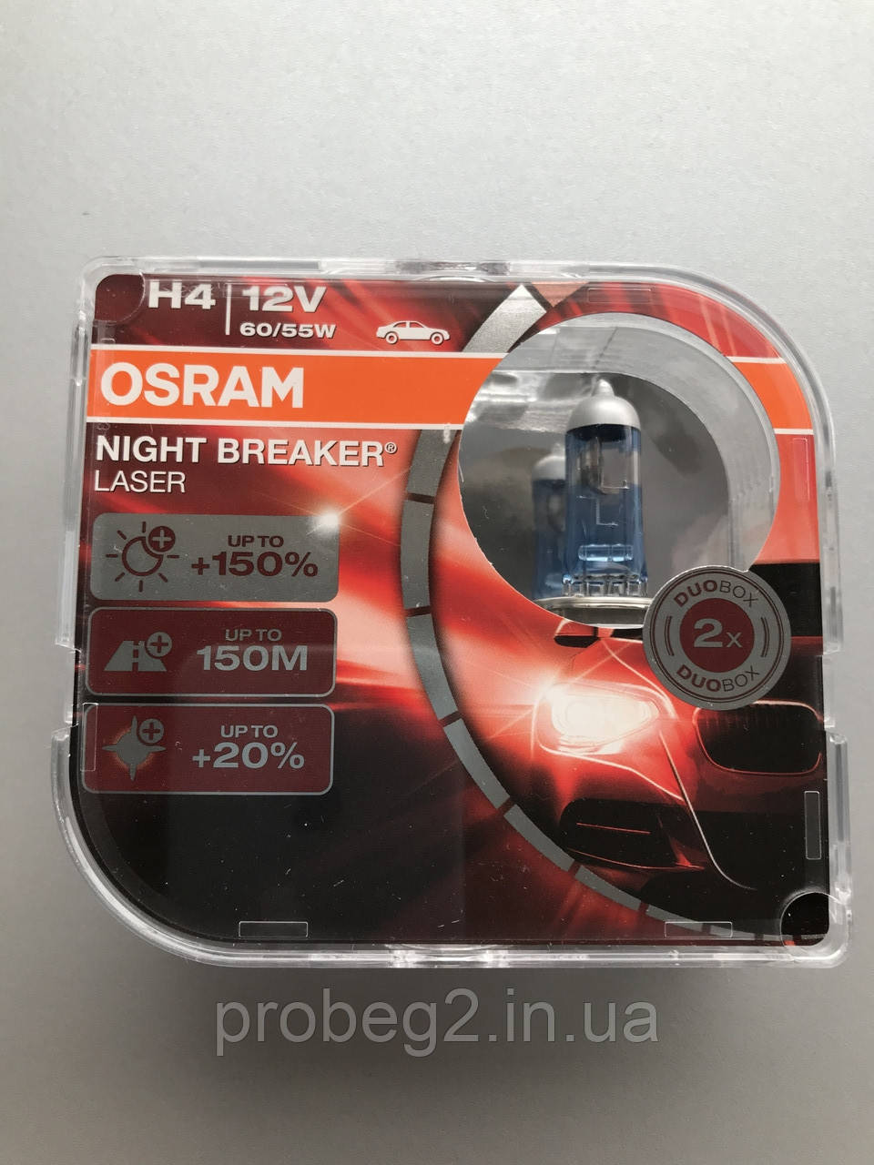 лампи OSRAM Night Breaker las H4+150% 12V 60/55W 64193 NBU-HCB, фото 1