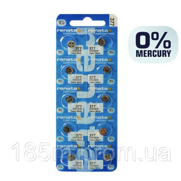 Купить Батарейка RENATA 377 SR626SW bl10, цена 200 ₴ — Prom.ua (ID ...