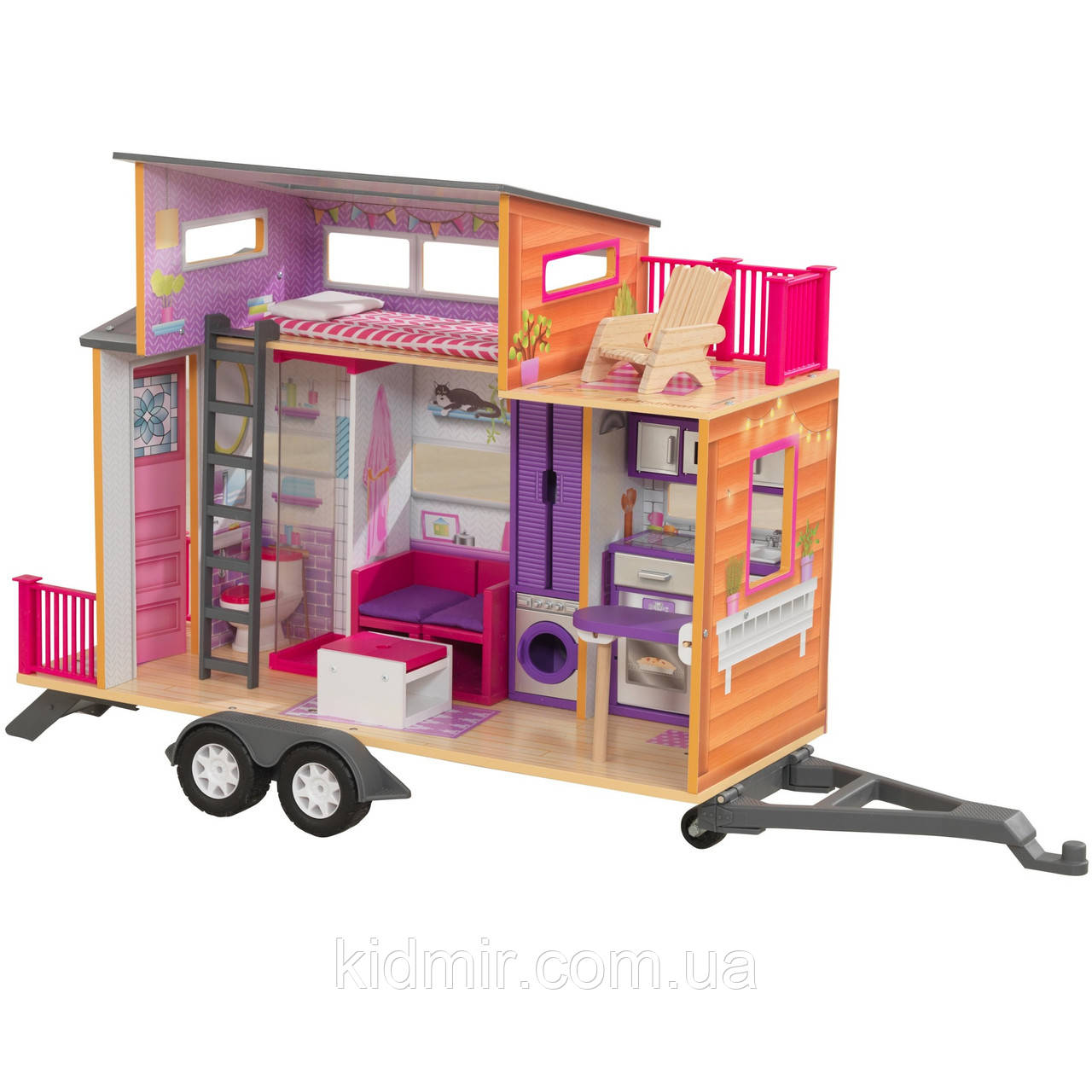 Ляльковий будинок з меблями Причіп Трейлер KidKraft Teeny House 65948