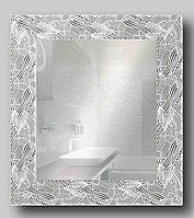 Зеркало настенное в раме Factura White pattern 48.5х53.5 см белое