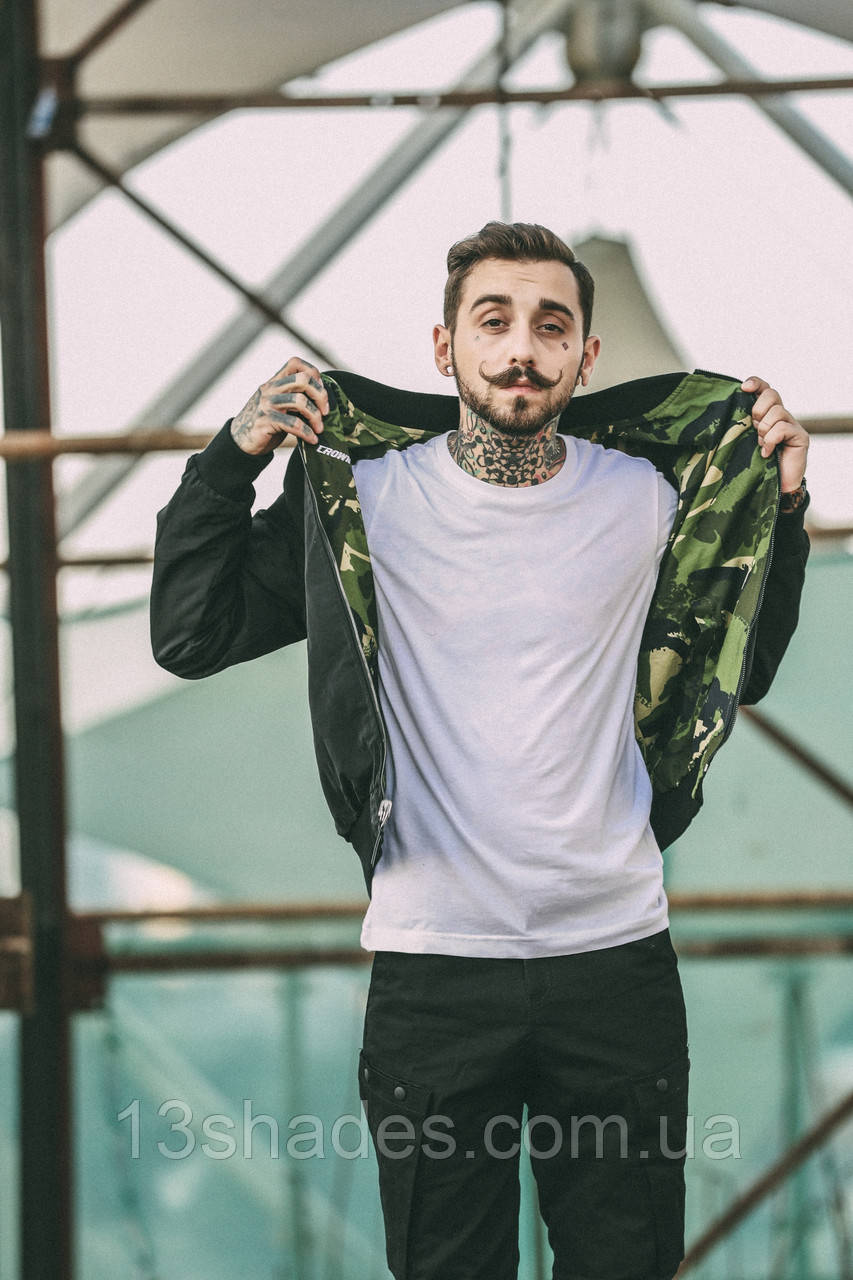 Бомбер унісекс двосторонній чоловічий хайповий Crown Grade Київ, фото 1