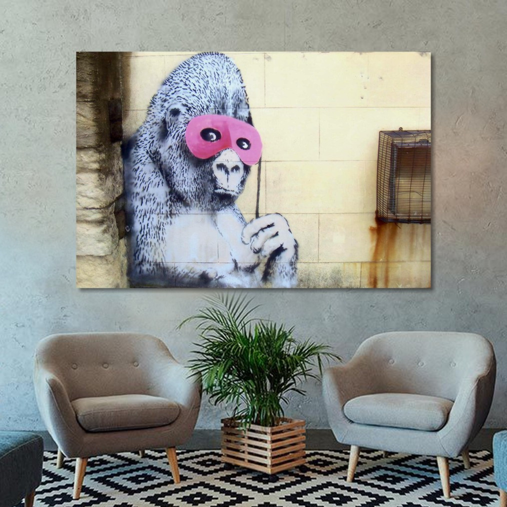 Картина Горила в масці Бенксі, фото 1