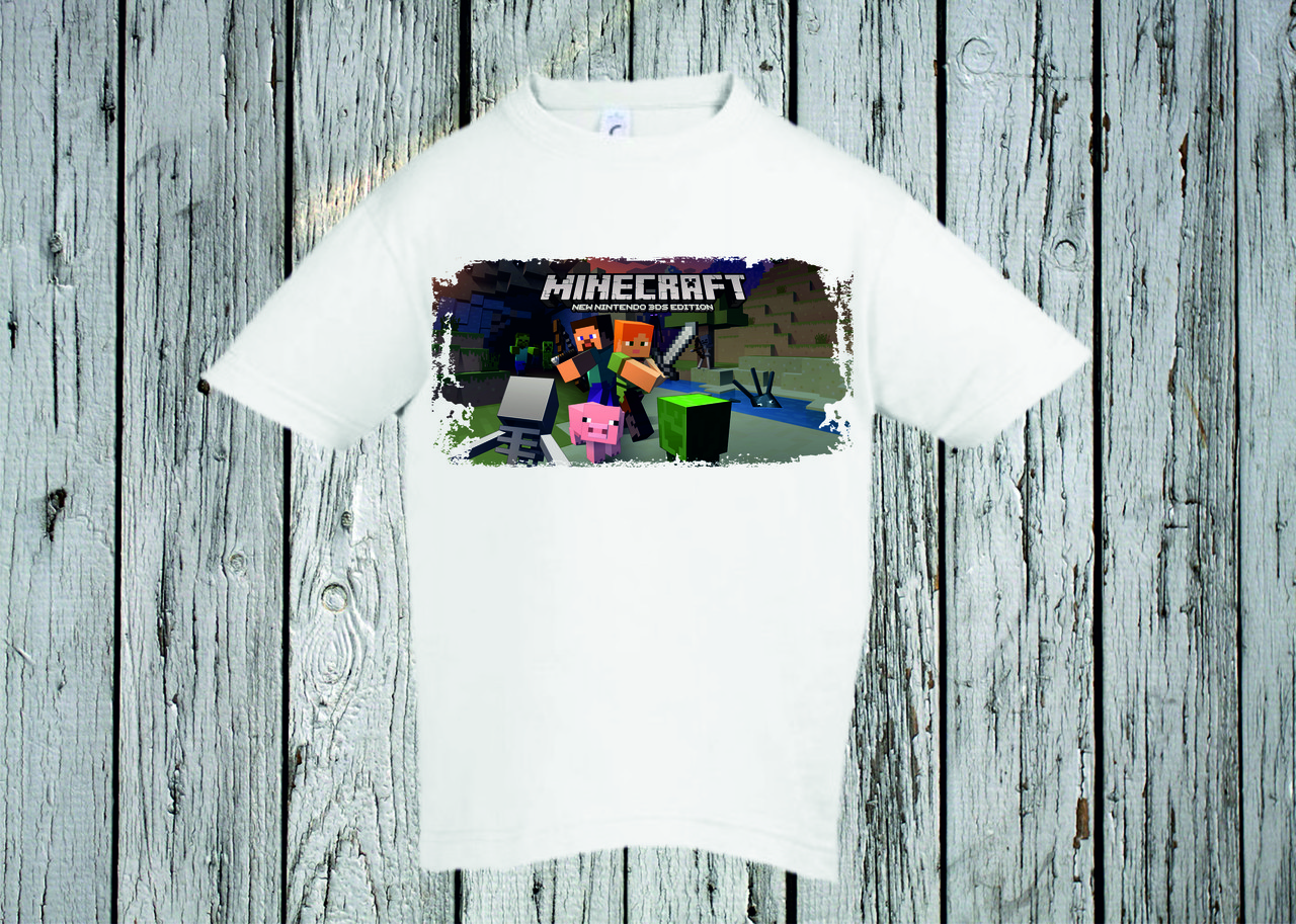 Футболка дитяча з принтом Minecraft, фото 1