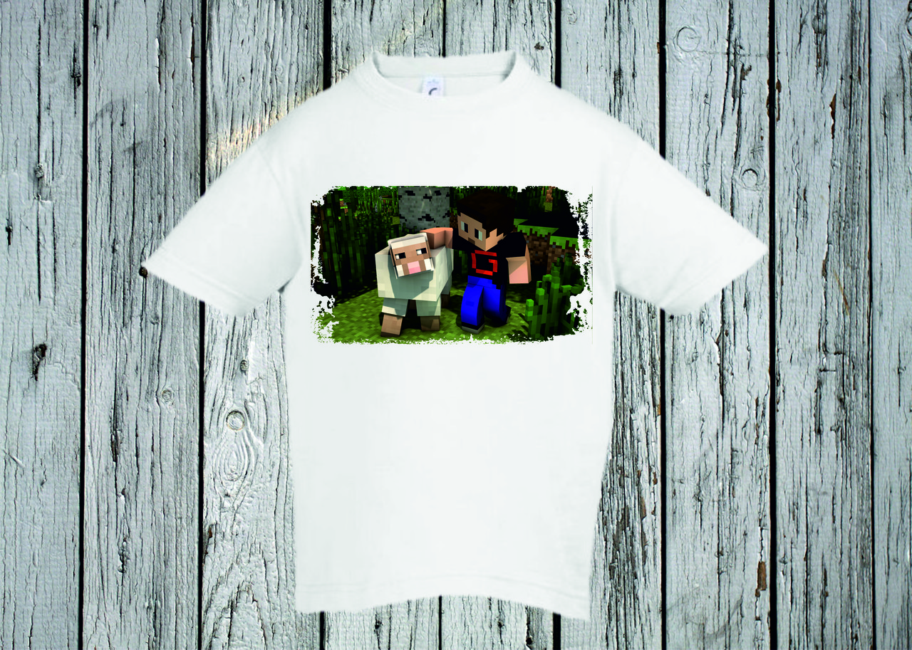 Футболка дитяча з принтом Minecraft, фото 1