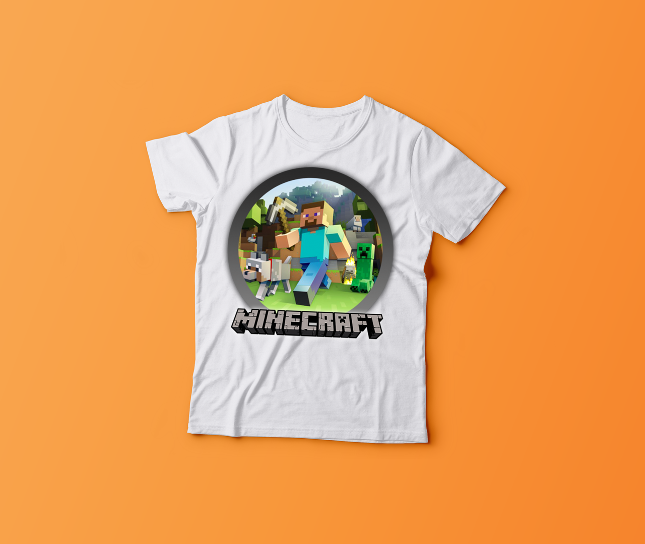 Футболка дитяча з принтом Minecraft, фото 1