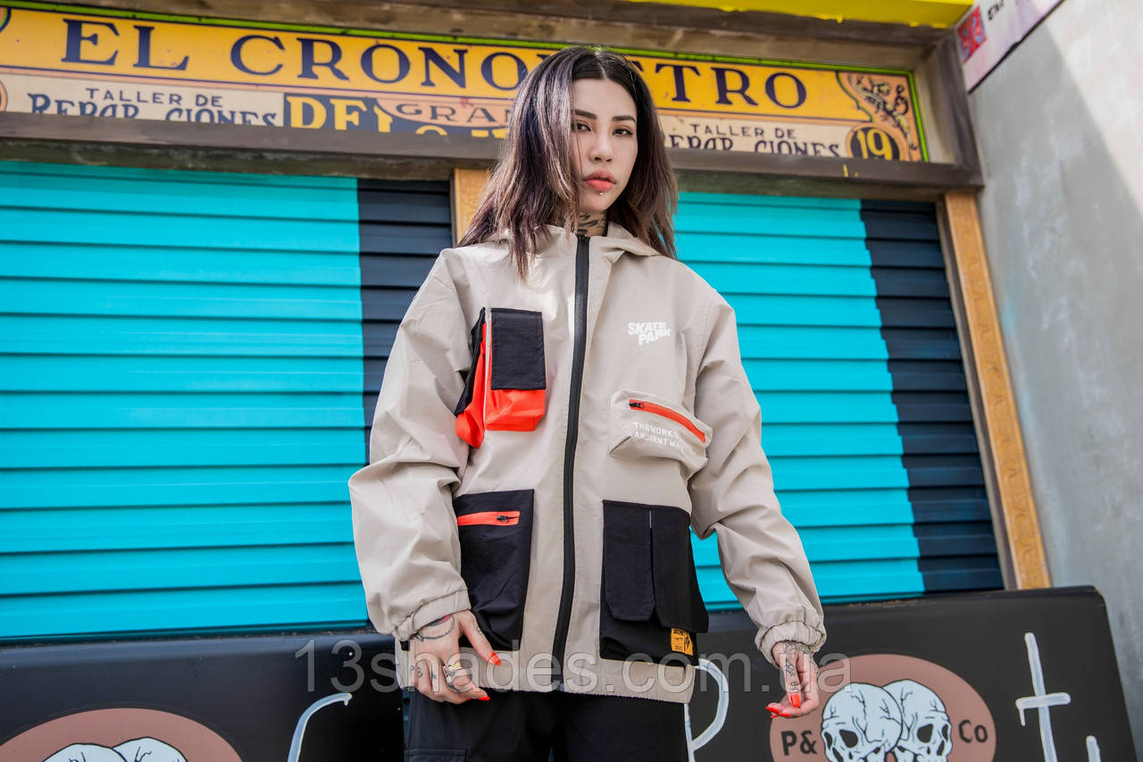 Жіноча куртка вітровка хайпова унісекс Skatepark Скайтпарк Київ, фото 1