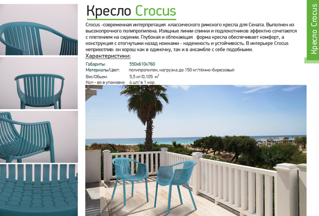 Пластикове крісло Crocus PL Бірюзовий - опис та характеристики.png