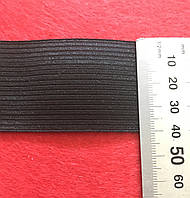 Резинка широкая чёрная текстильная 4 см