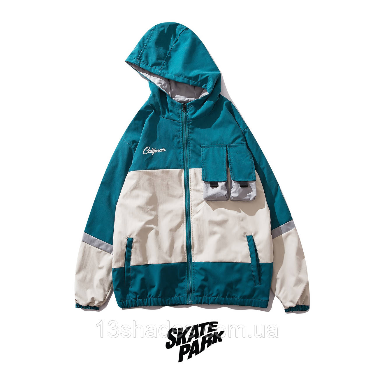 Куртка вітровка чоловіча хайпова унісекс Skatepark Скейтпарк Київ, фото 1