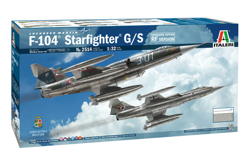 F-104 STARFIGHTER G/S. Збірна модель винищувача в масштабі 1/32. ITALERI 2514