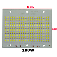 Светодиод 100 ватт под два драйвера 50w 30-39V Led 200шт. SMD2835 LED 100w 32V 106х83мм.