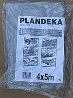 Тент PLANDEKA 4х5м, 120г./м2 с кольцами от дождя и снега Польша