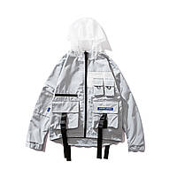 Куртка вітровка чоловіча хайпова унісекс з прозорим капюшоном Crown Grade Київ