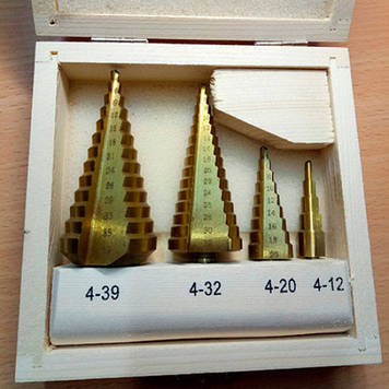 Набір ступінчастих свердел Falon Tech 4-39 мм