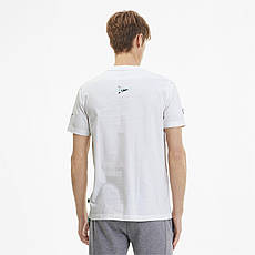 Футболка спортивна чоловіча Puma MAPM GRAPHIC TEE 2 білий, фото 6
