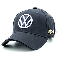 Кепка Volkswagen темно-синя | бейсболка з вишитим логотипом Фольксваген | регульований розмір, унісекс, 100 % бавовна