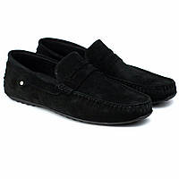 Мокасины замшевые черные стильная мужская обувь Rosso Avangard ETHEREAL Black Vel 40, 27