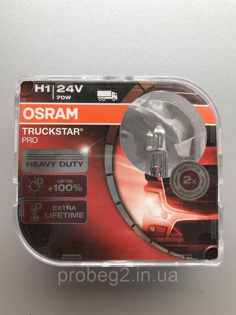 Комплект ламп галогенних OSRAM H1+100% 24 V 70 W 64155 TSP