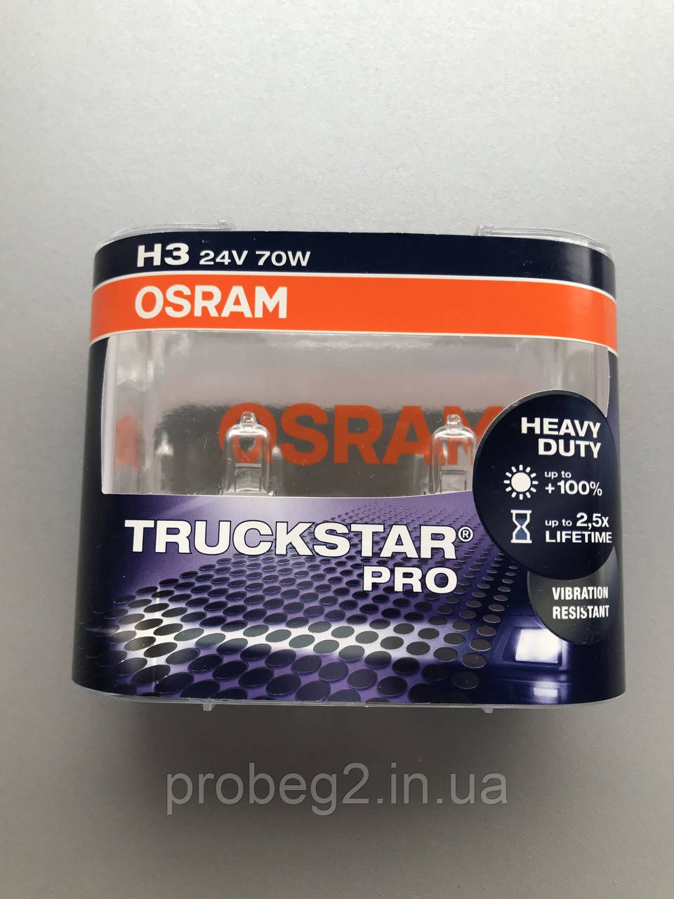 Комплект ламп галогенних OSRAM H3+100% 24 V 70 W 64156 TSP