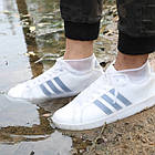 Водонепроникні чохли для взуття від дощу та бруду Dry Shoes силіконові прозорі, фото 6