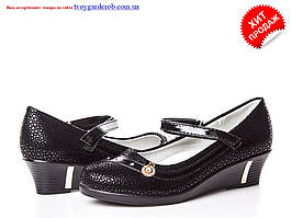 Чорні туфлі для дівчинки р 32-35 (1931-00)
