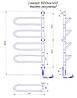 Сушарка для рушників електрична MARIO Електра-I 1000 x 445 TR поворотна, фото 5