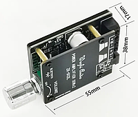 Аудио усилитель TPA3116 2.0, 5-27В, 2x50Вт, Bluetooth 5.0, ZK-502L