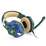 Геймерські навушники Kotion Each G2600 з поворотним мікрофоном (Хакі), фото 2