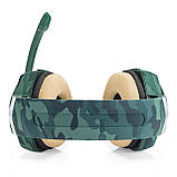 Геймерські навушники Kotion Each G2600 з поворотним мікрофоном (Хакі), фото 4