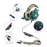 Геймерські навушники Kotion Each G2600 з поворотним мікрофоном (Хакі), фото 6