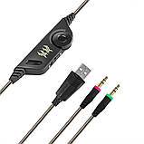 Геймерські навушники Kotion Each G2600 з поворотним мікрофоном (Хакі), фото 7