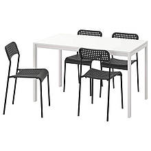 Стіл і 4 стільці MELLTORP / ADDE IKEA 791.614.86