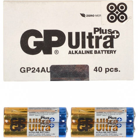 Батарейка GP 24Аup-2s2 по 2 шт AlkalineUltra Plus GP - 103681, фото 1