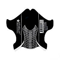 Форми для нарощування нігтів Starle Professional Бабочка, чорні 1 шт