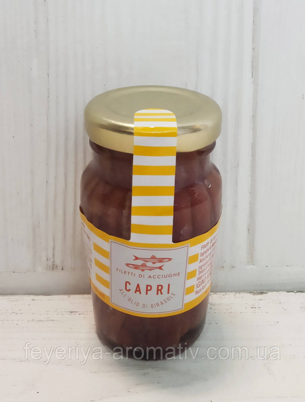 Анчоуси в олії Filetti di acciughe all`olio di girasole Capri 80гр. (Італія)