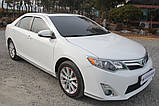 Вітровики, дефлектори вікон (хромовані) Toyota Camry 50 2011- ХРОМ (Autoclover C530), фото 11