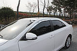 Вітровики, дефлектори вікон (хромовані) Toyota Camry 50 2011- ХРОМ (Autoclover C530), фото 4