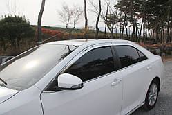 Дефлектори вікон хромовані Toyota Camry 50 2012- (Autoclover/Корея)