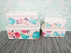 Набір лотків, лоточки, судочки, лоток, судок, контейнер для їжі 4шт | Лотки харчові