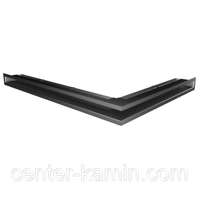 Вентиляционная решетка для камина угловая левая SAVEN Loft Angle 60х600х800 графитовая - фото 1 - id-p1170994836