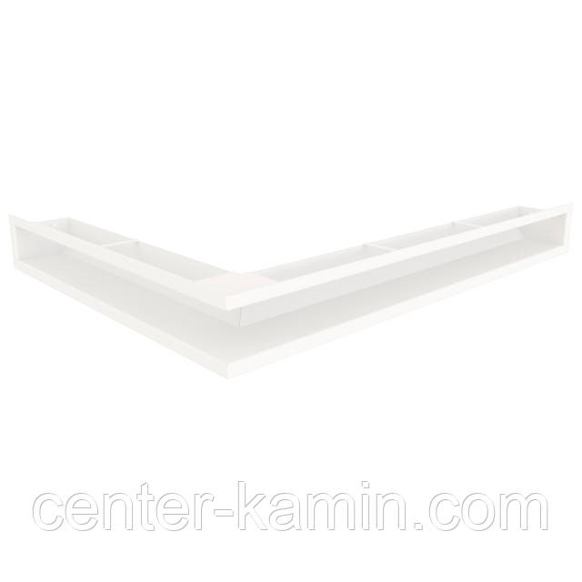 Вентиляційна решітка для каміна кутова права SAVEN Loft Angle 90х800х600 біла