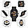 Skmei 9184 чорні чоловічі механічні годинник скелетон, фото 6