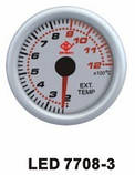 7708-3 LED Температура вихлопних газів стрілочний діам.52мм, фото 3