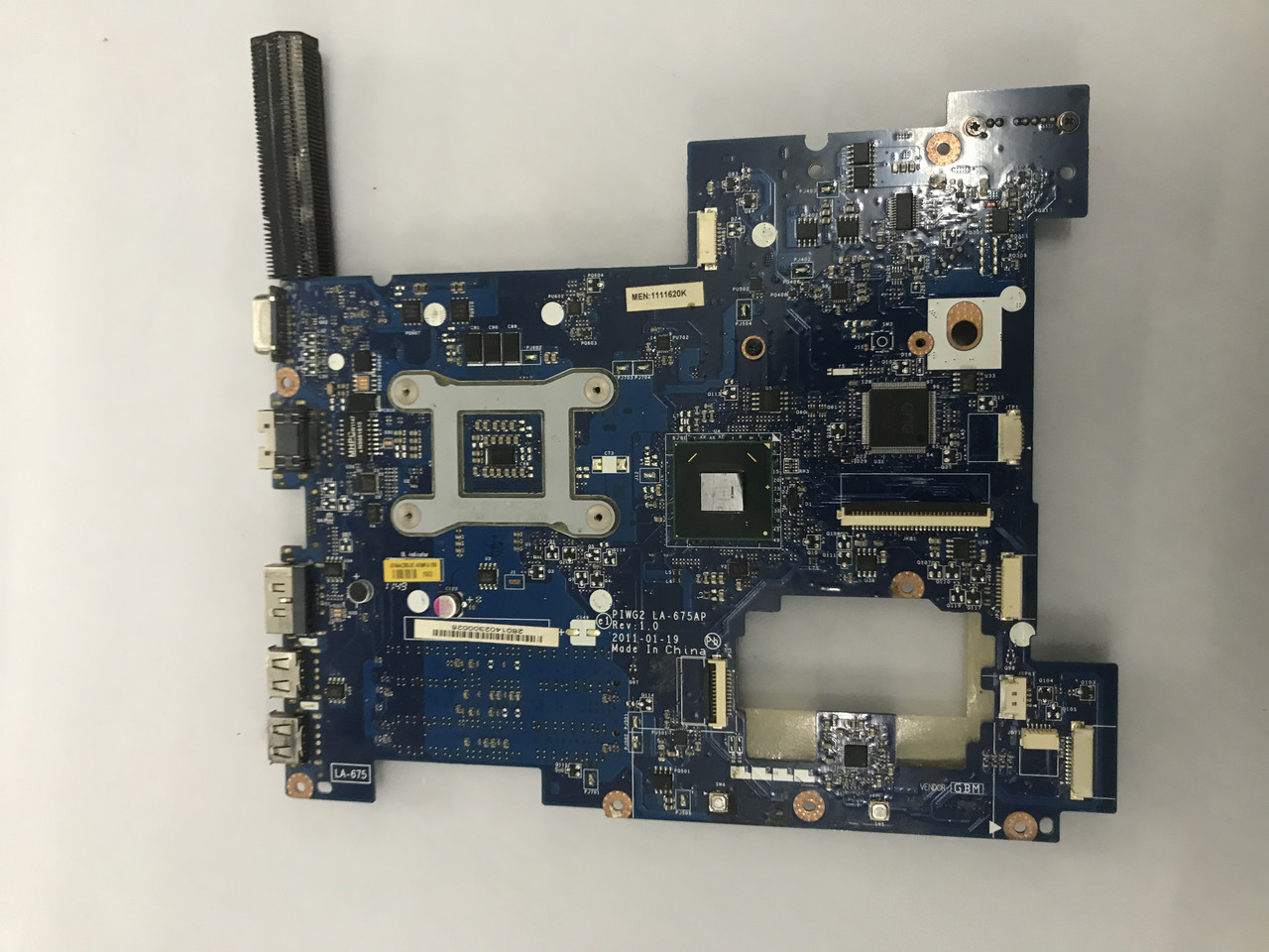 Ноутбук LENOVO G570 на запчастини (Матерінська плата PIWG2 LA-675AP HM65 PGA989, AT0GL0020R0), фото 1