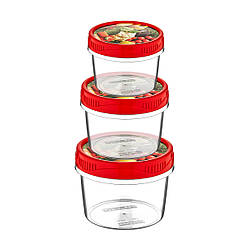 Набір із трьох харчових контейнерів Стайл 1,58 л. SA-235. Irak plastik, Туреччина