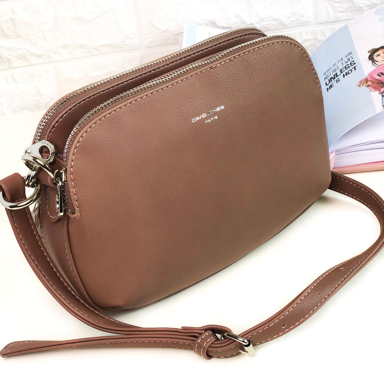 Жіноча сумка David Jones 6200 Коричнева, фото 1