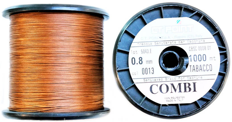 Нитка "COMBI"0,8 мм воскована (1000 м.) Коричневий TABACCO(0013), фото 2