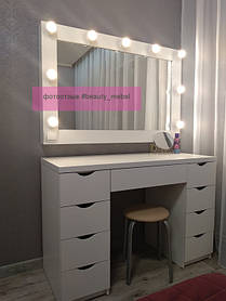 Стол для макияжа с зеркалом и подсветкой, гримерный столик 1