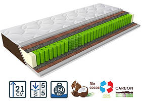 Ортопедичний матрац Омега / Omega Sleep&Fly підвищеної жорсткості з кокосовою койрою