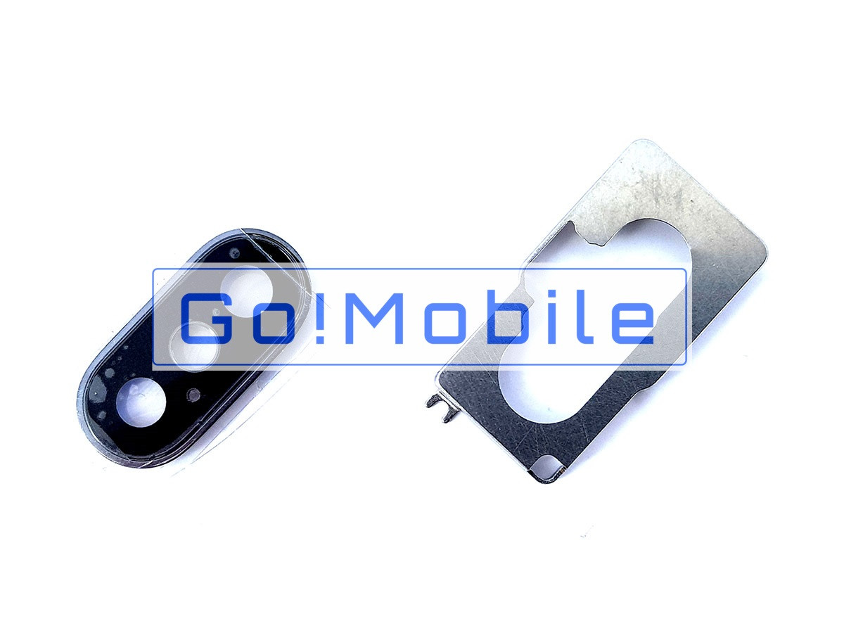 Скло камери iPhone X чорне в чорній рамці, фото 1